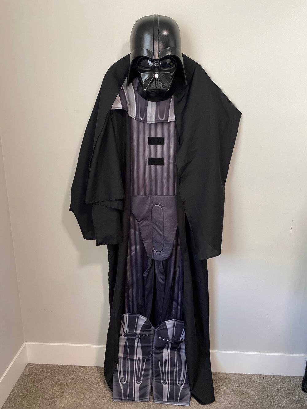 Disney Star Wars Darth Vader Adult Costume Mask Cape Jumpsuit Size 2XL